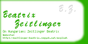 beatrix zeitlinger business card